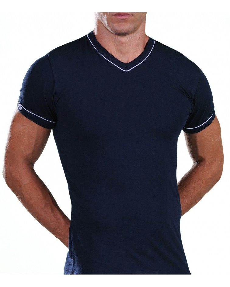 T-Shirt, V Neck, blue