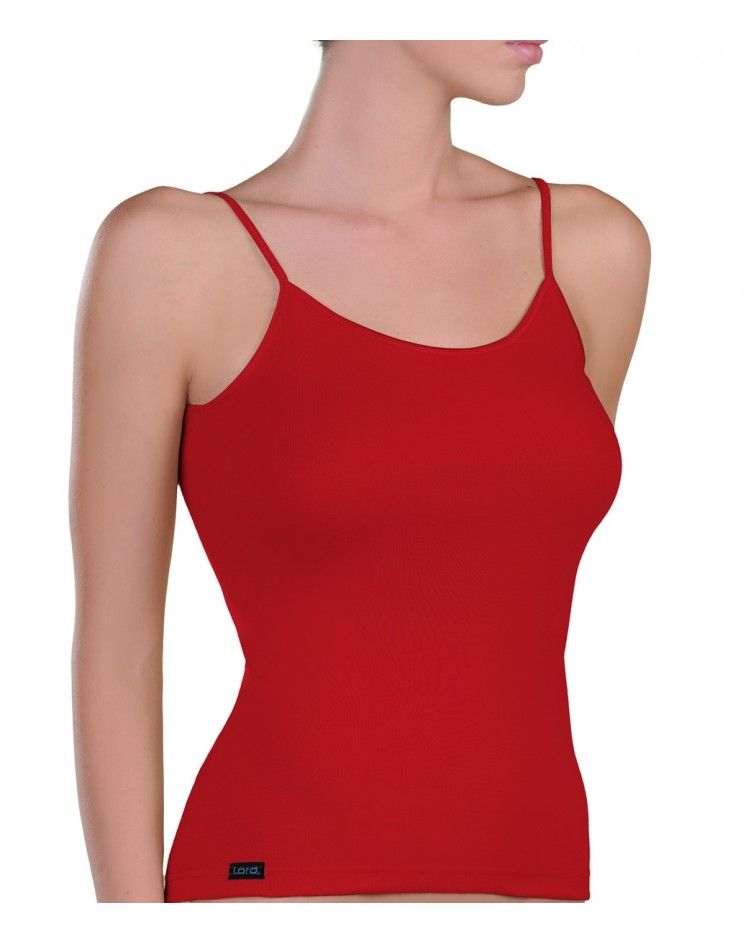 Camisole, Satin shoulder strap, red