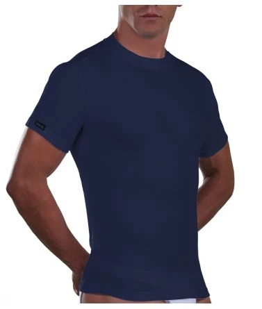 T-Shirt, crew neck, Cotton, blue