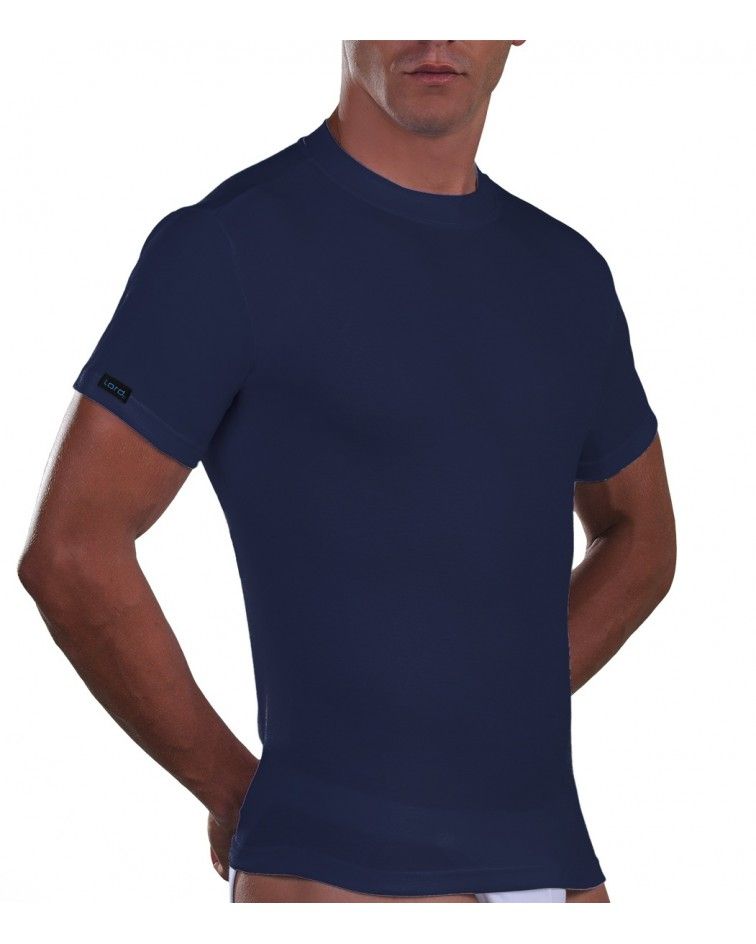 T-Shirt, crew neck, Cotton, blue