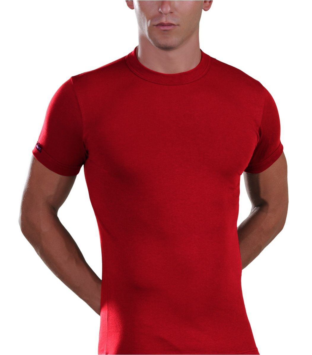 Men, T-Shirt, Elastic, red