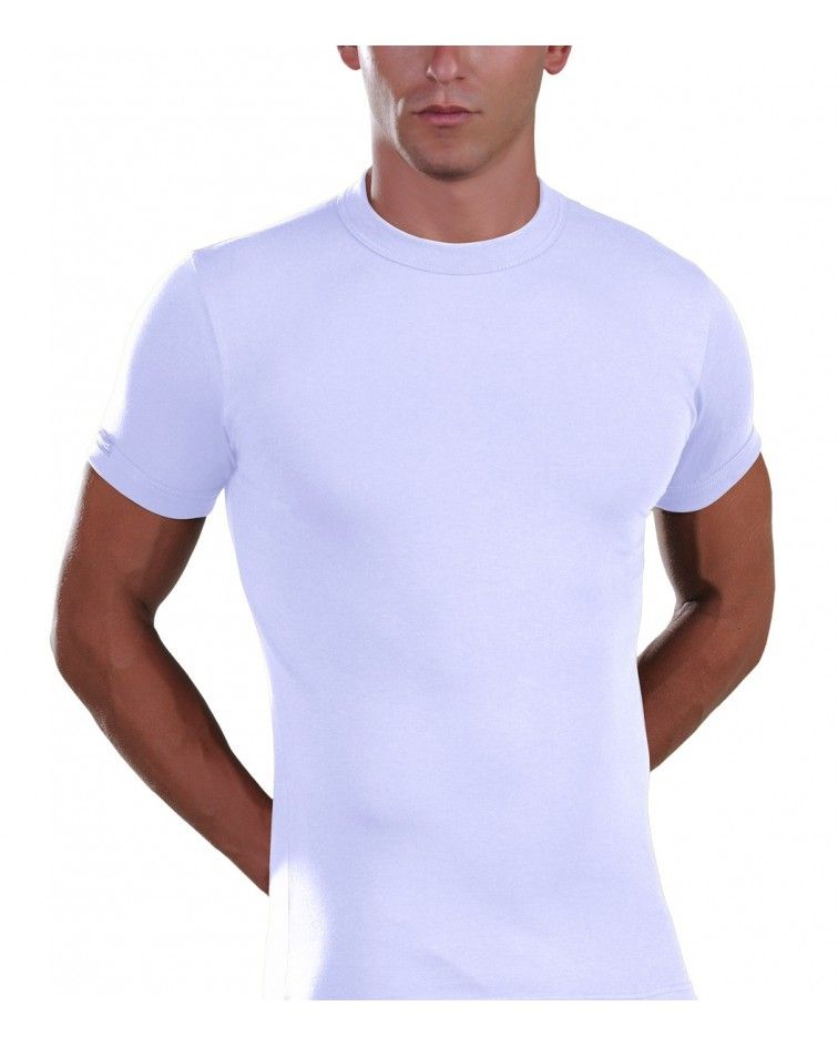 Men, T-Shirt, Elastic, white