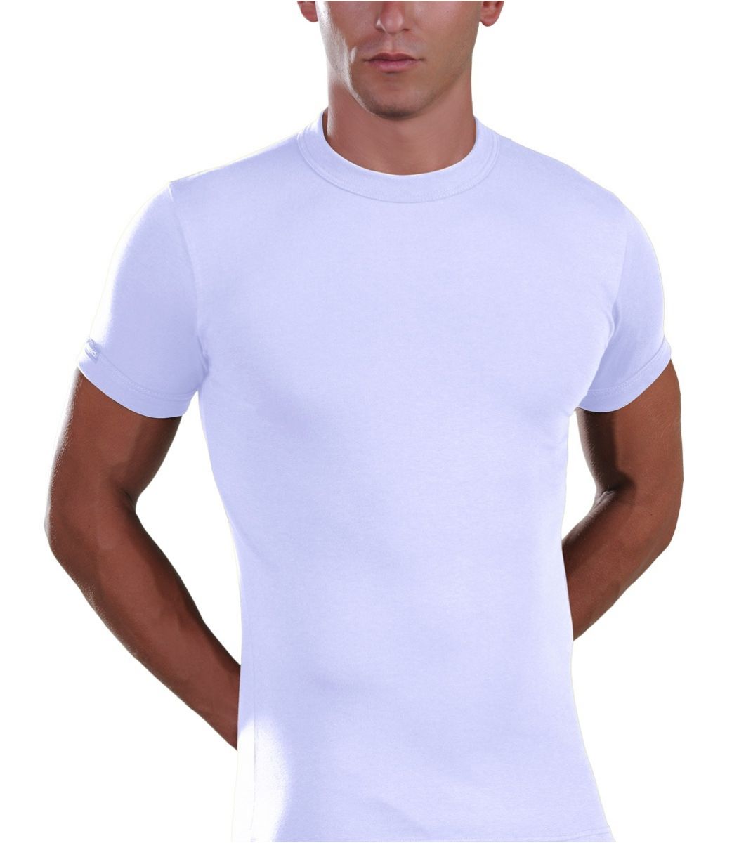 Men, T-Shirt, Elastic, white