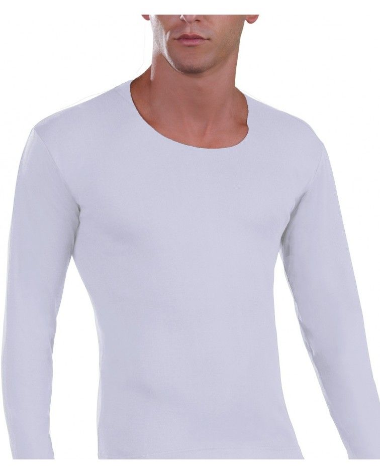 Open Neck T-Shirt, white