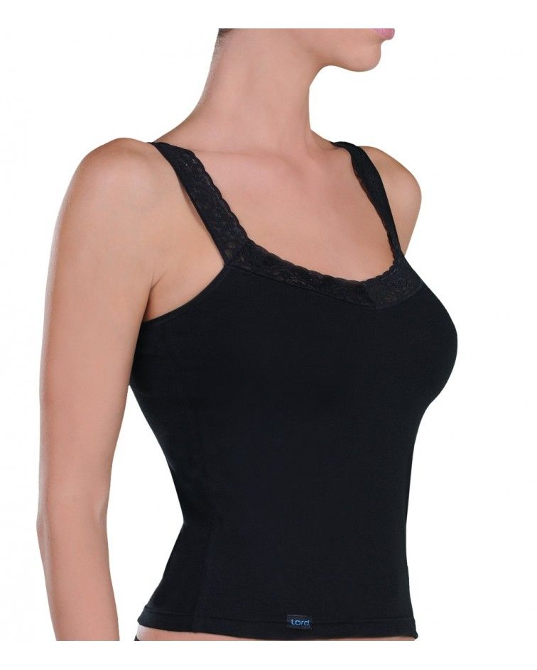 Camisole, lace, black