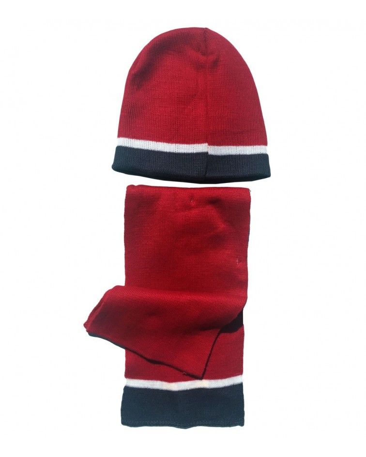 Minions ΣΕΤ Σκουφί με γάντια και κασκόλ, κόκκινο