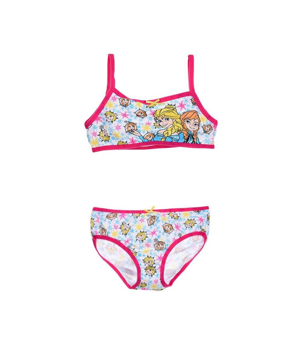 FROZEN SET Bustier-panty, cotton, fuxia