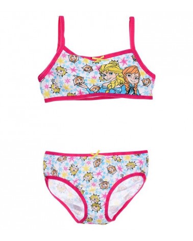 FROZEN SET Bustier-panty, cotton, fuxia