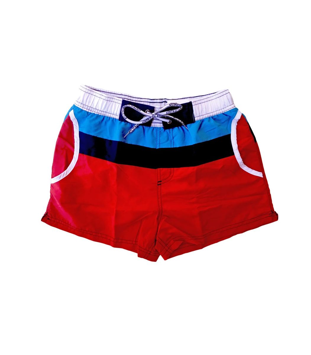 Men Swimwear, shorts, red