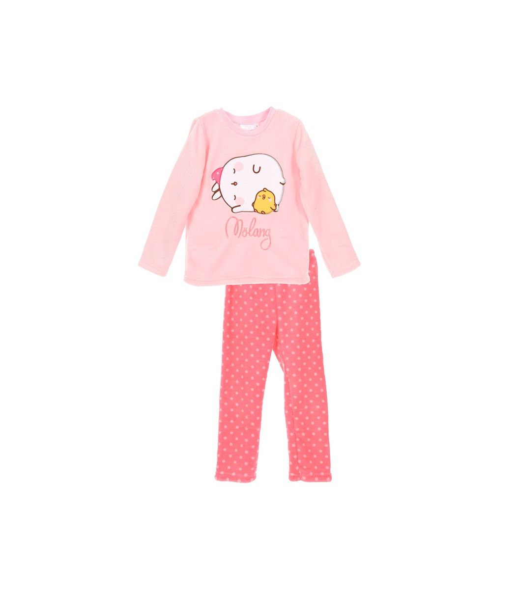 Girls Pyjama, winter, Molang fuxia