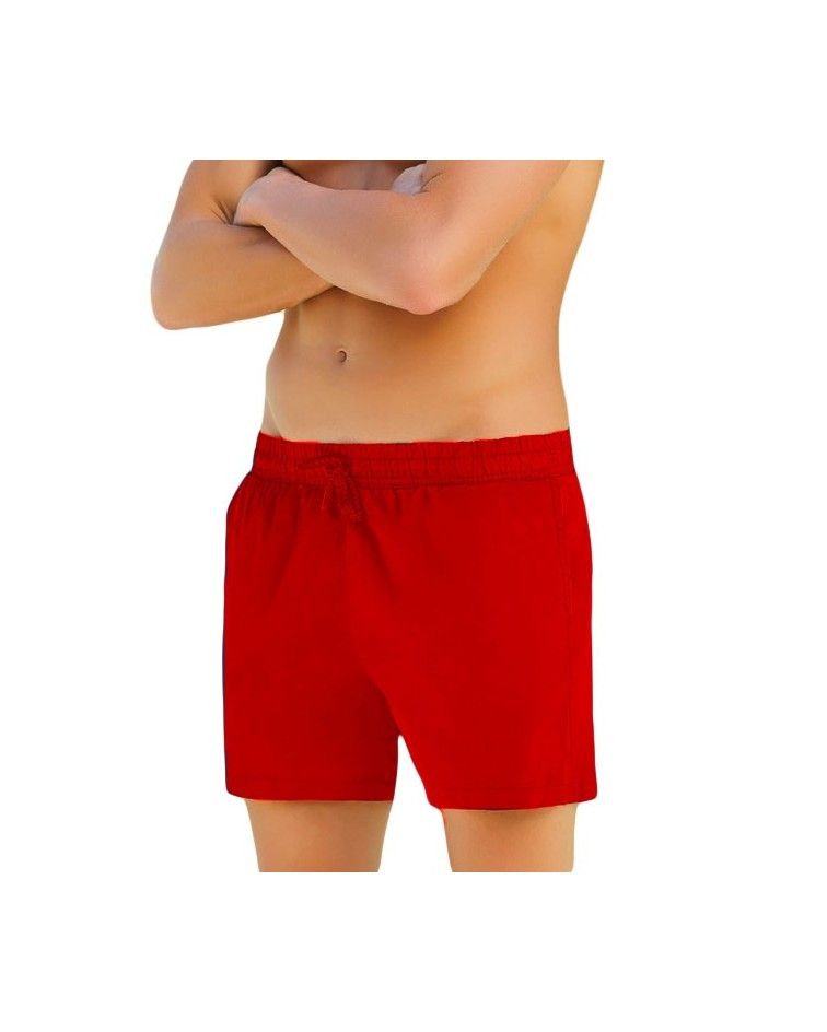 Men swimwear sorts, red