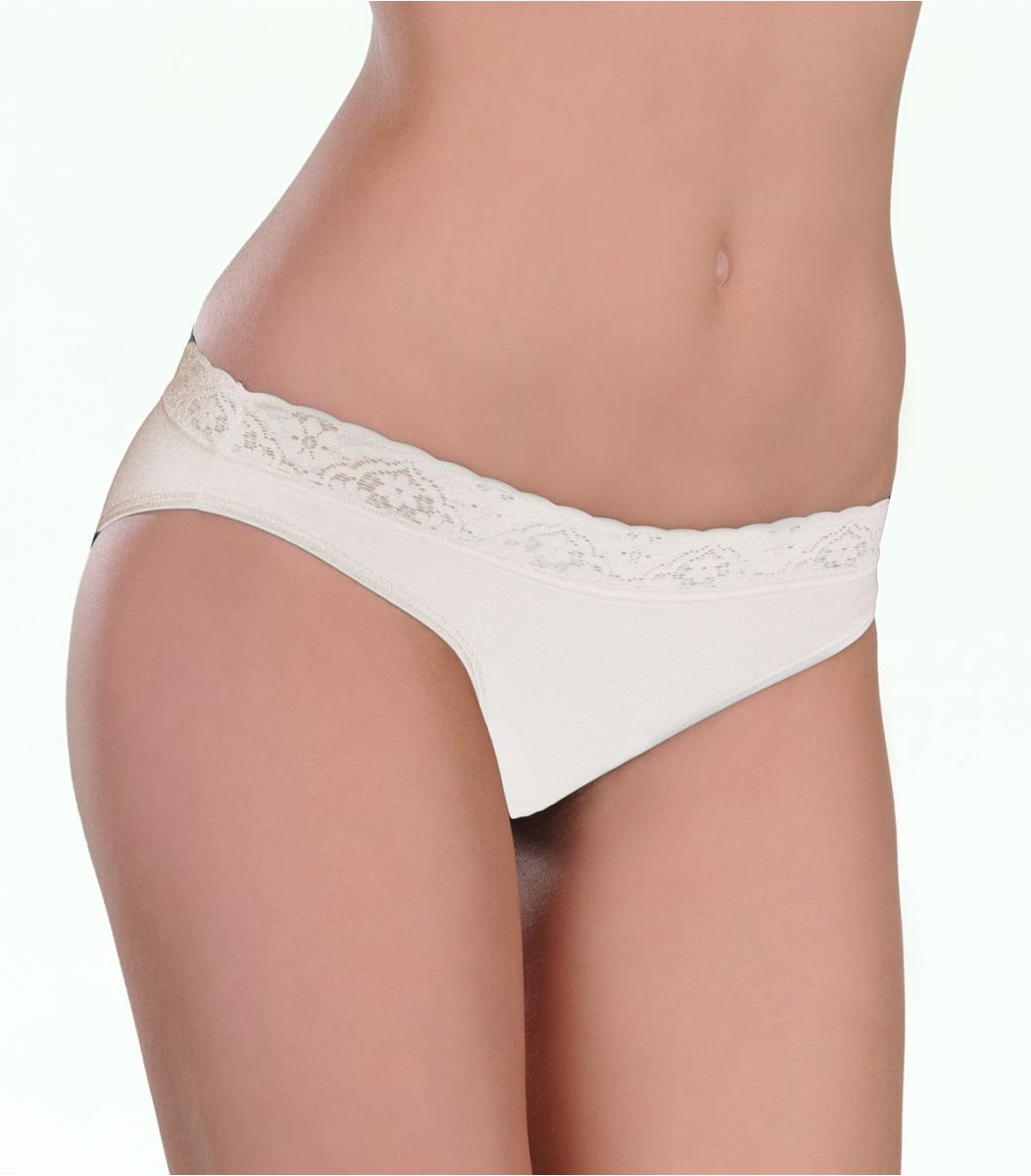 Panty, rubber-lace, white