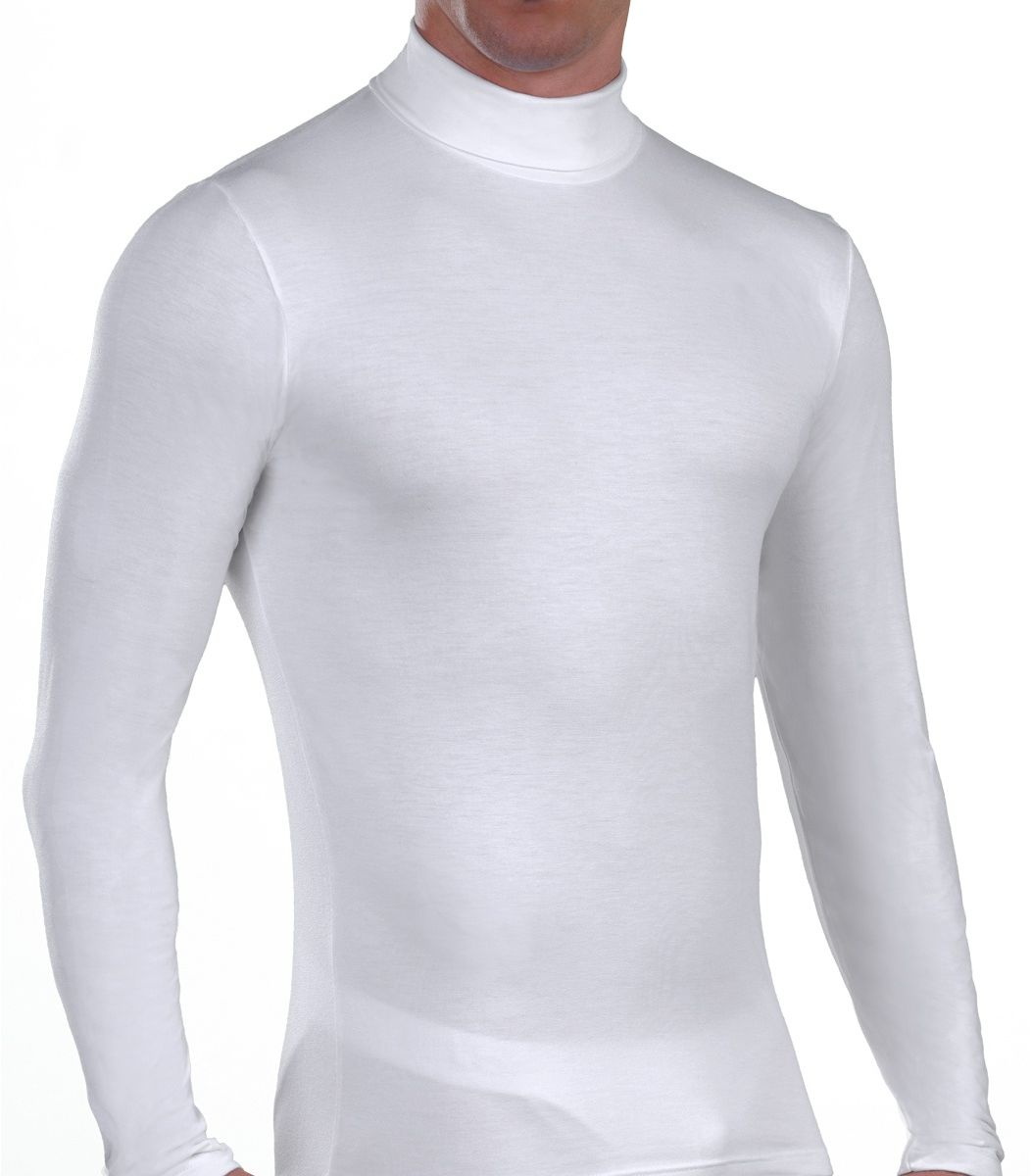 Men turtle neck, Long Sleeve, white