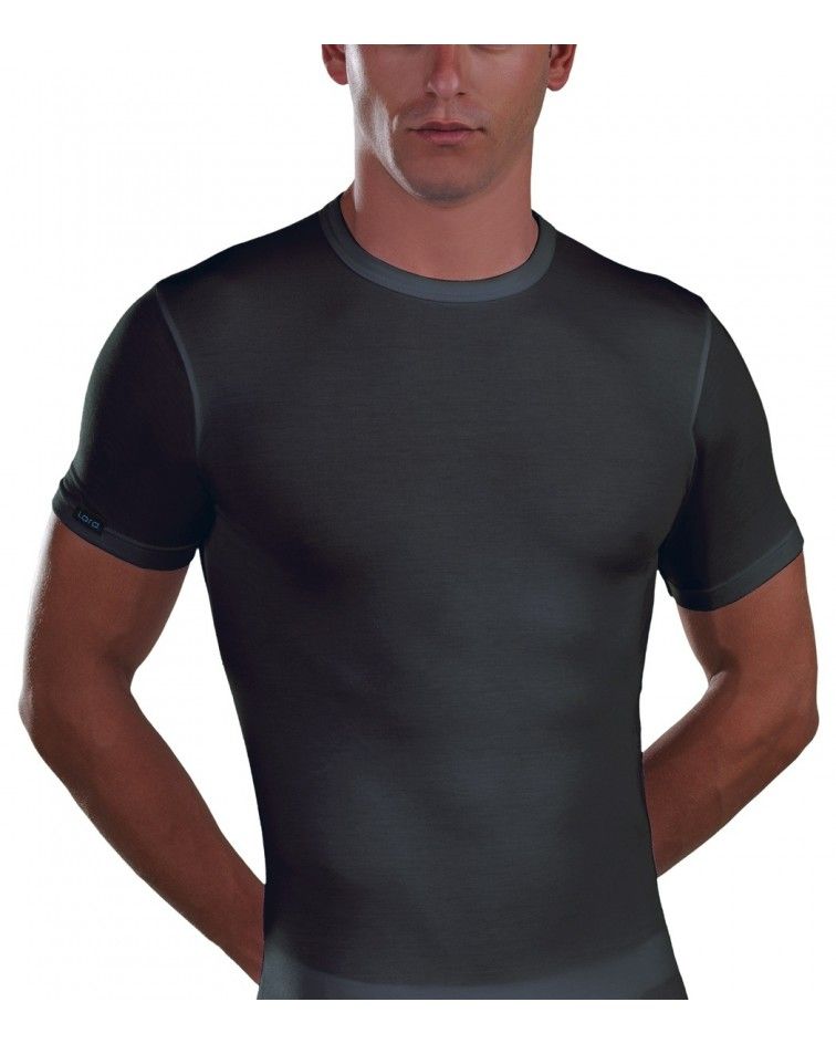 T-Shirt, Micromodal, charcoal