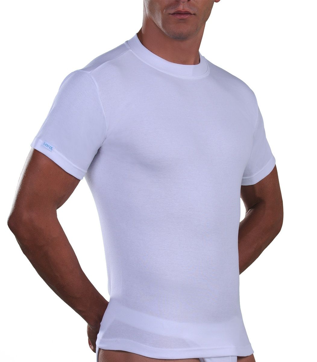 Cotton T-Shirt, crew neck, big sizes, white