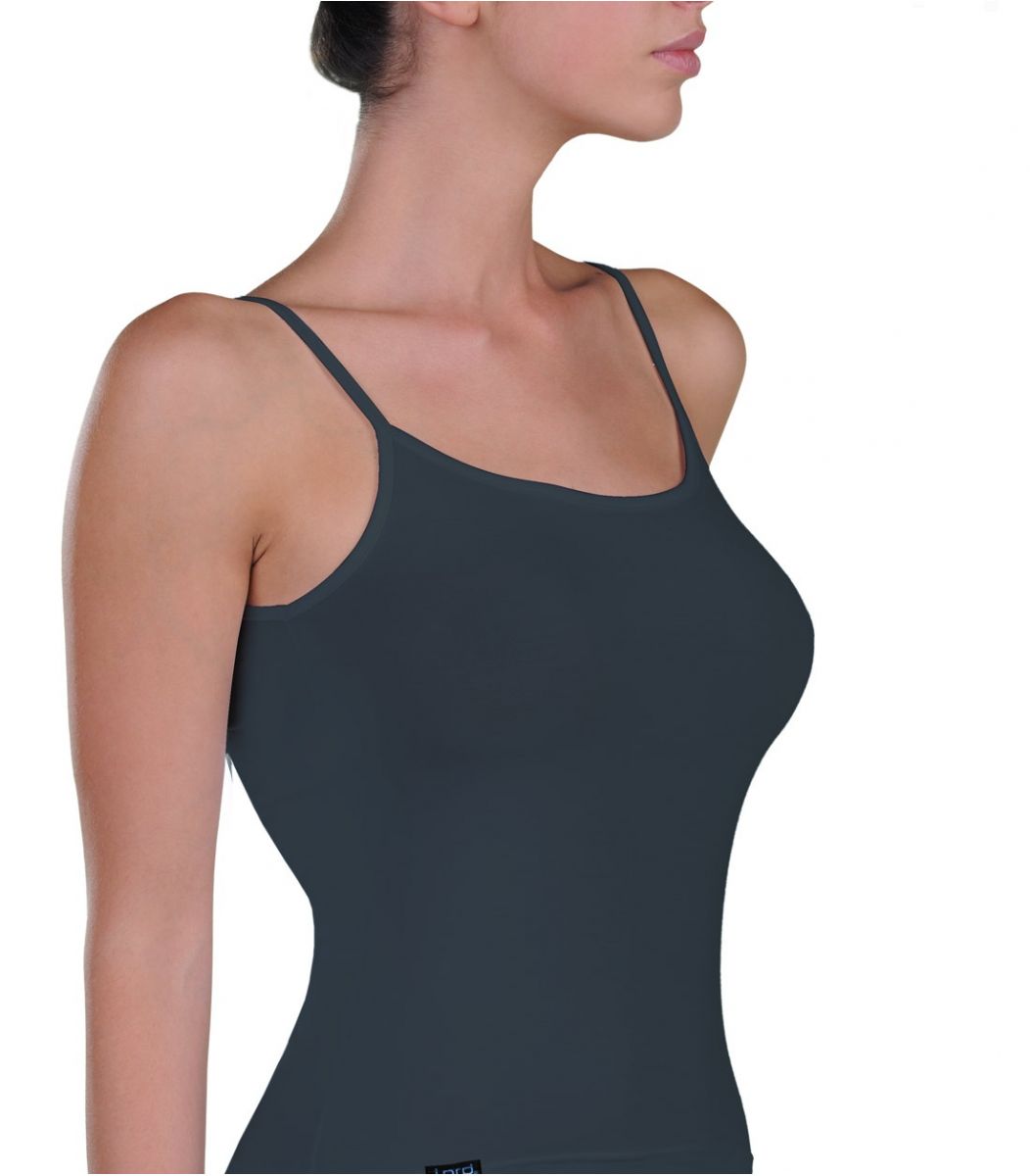 Camisole, micromodal, charcoal