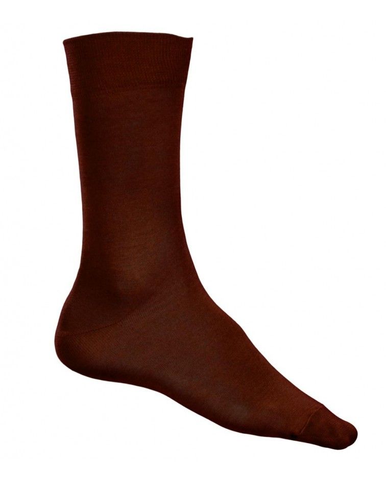 Ανδρική Κάλτσα, ελαστική βαμβακερή, καφέ