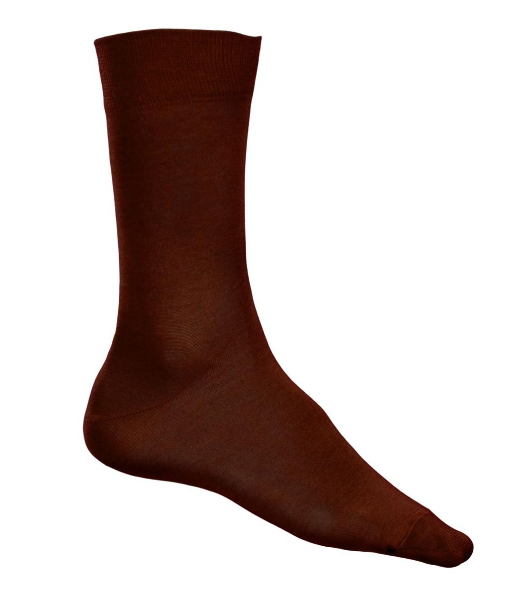 Ανδρική Κάλτσα, ελαστική βαμβακερή, καφέ