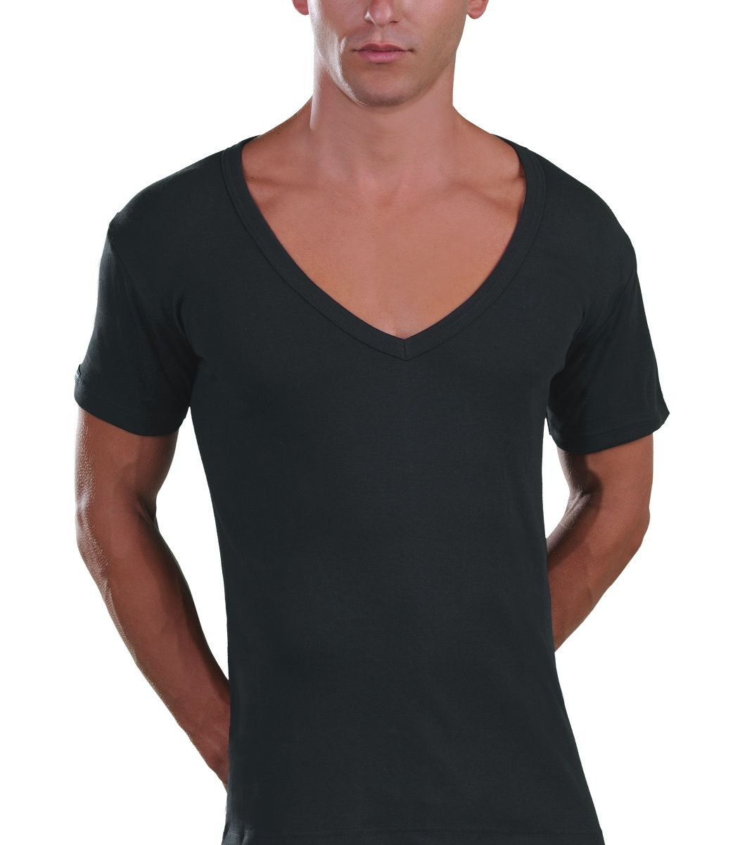 Too Open Neck T-Shirt, charcoal