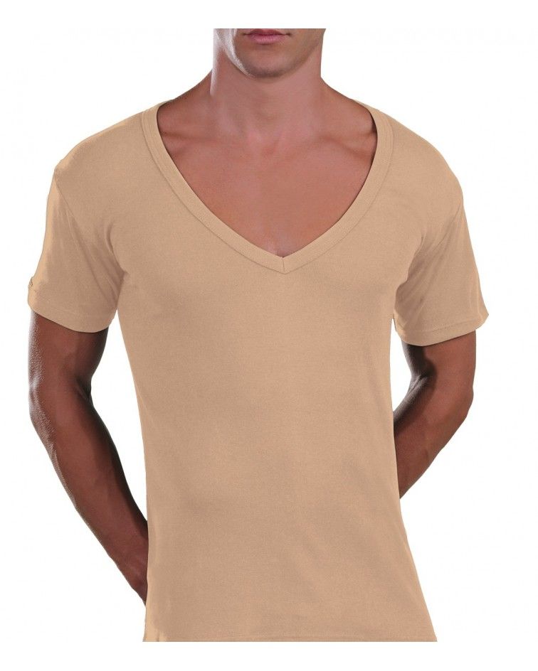 Too Open Neck T-Shirt, beige