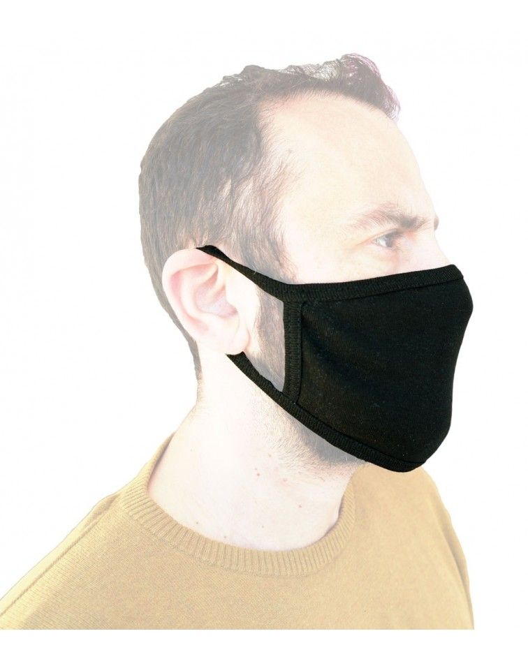 Μάσκα προστασίας υφασμάτινη, μαύρη