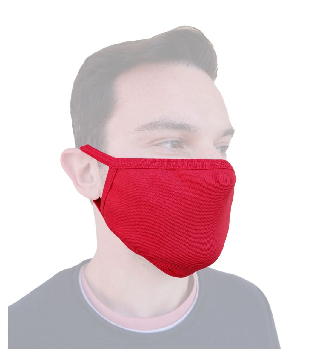 Protection mask, washable, red