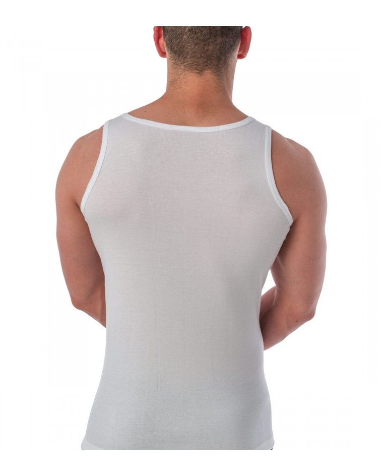 Sleeveless Shirt, cotton, white back