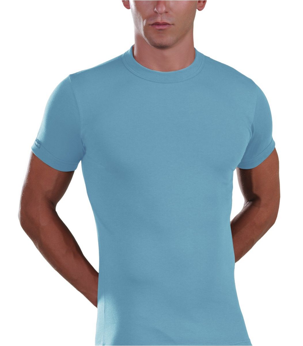Men, T-Shirt, Elastic, ciel