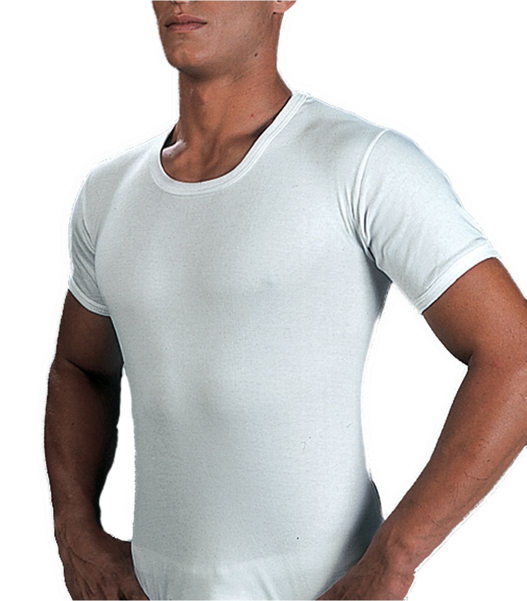 Open Neck T-Shirt, xlarge size, white