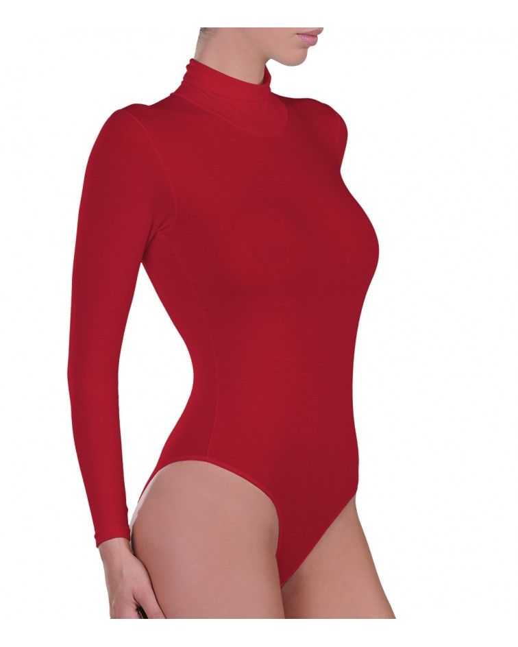 Body, Long Sleeve, turtle neck, red