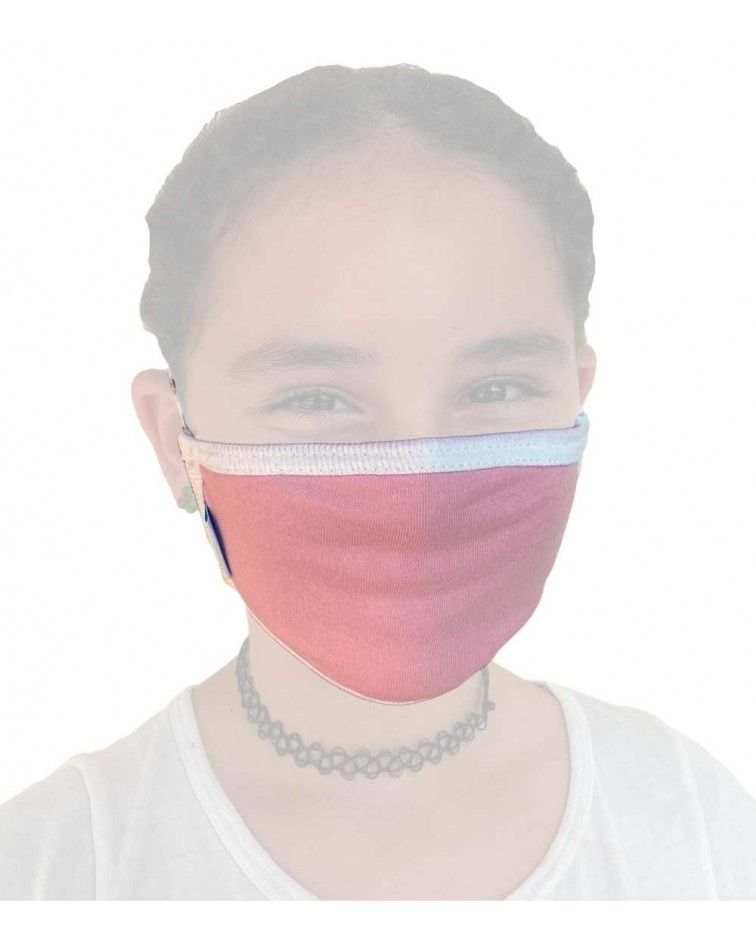 Παιδική Υφασμάτινη Μάσκα με λάστιχο, ροζ