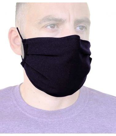 Cotton reusable Mask with wire, black