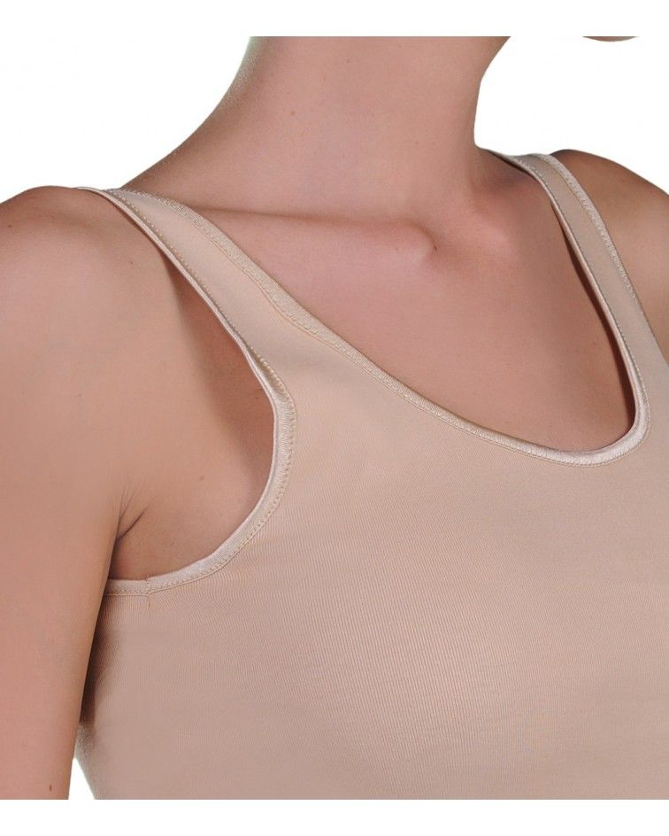 Camisole, satin finish, beige