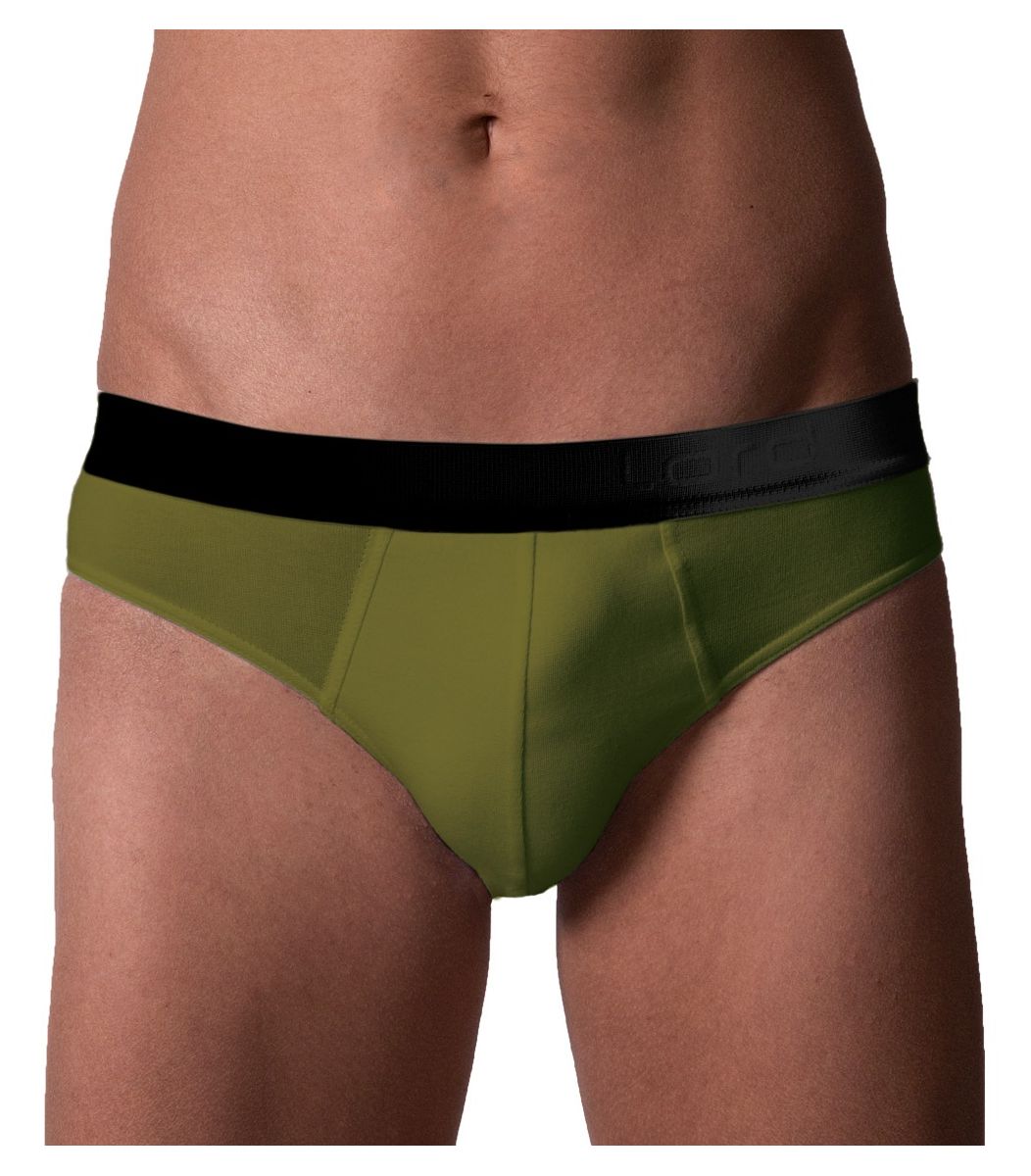 Brief, Black Ext.Rubber, green