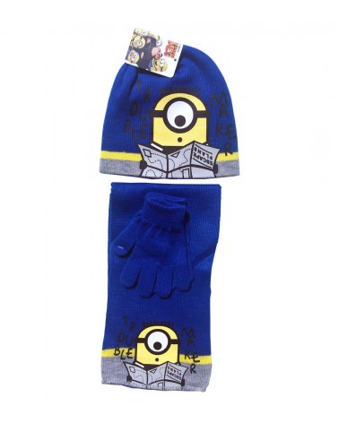Minions Set, hat, pair of gloves and a scarf