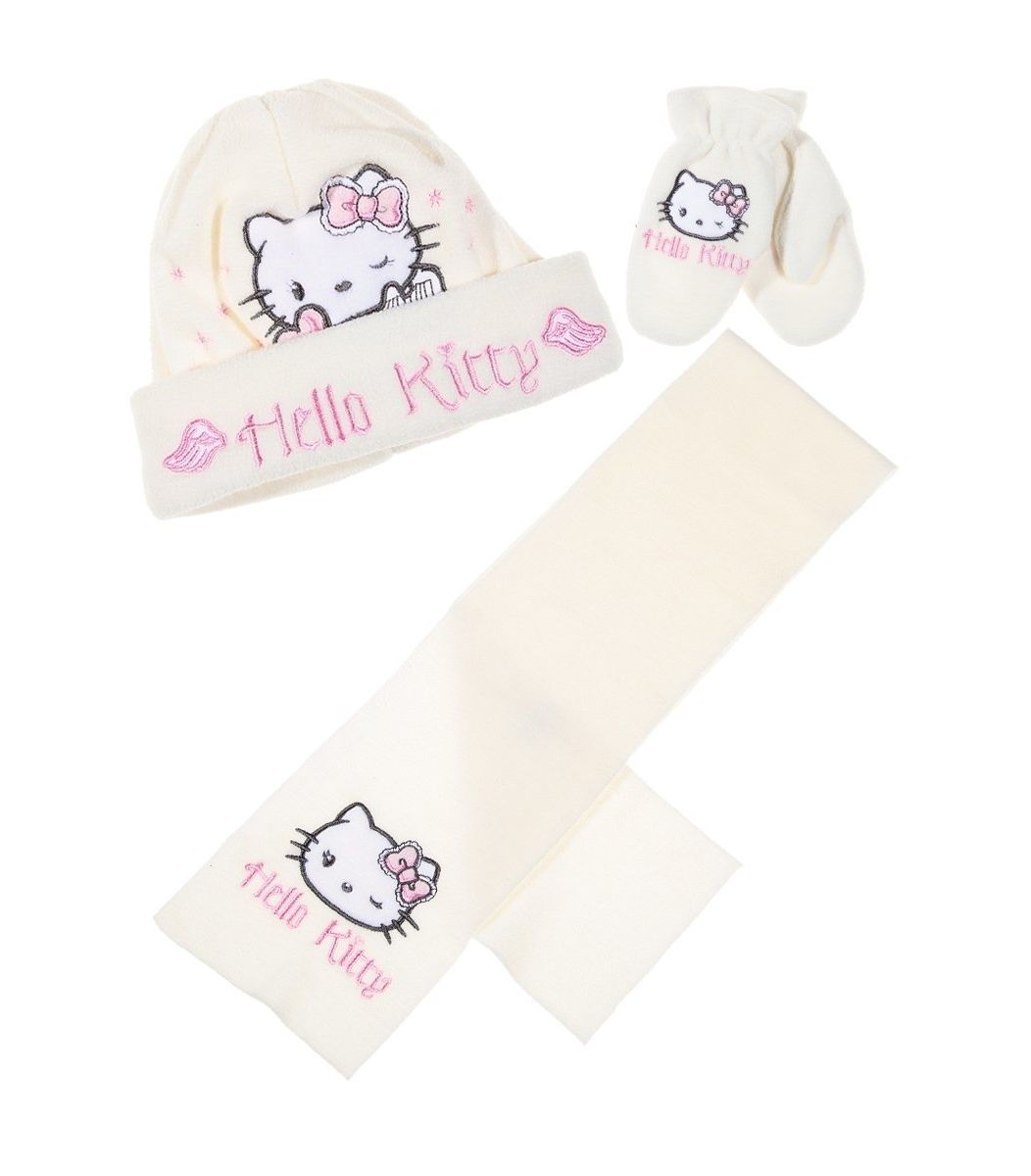 Hello Kitty Set, hat, pair of gloves and a scarf