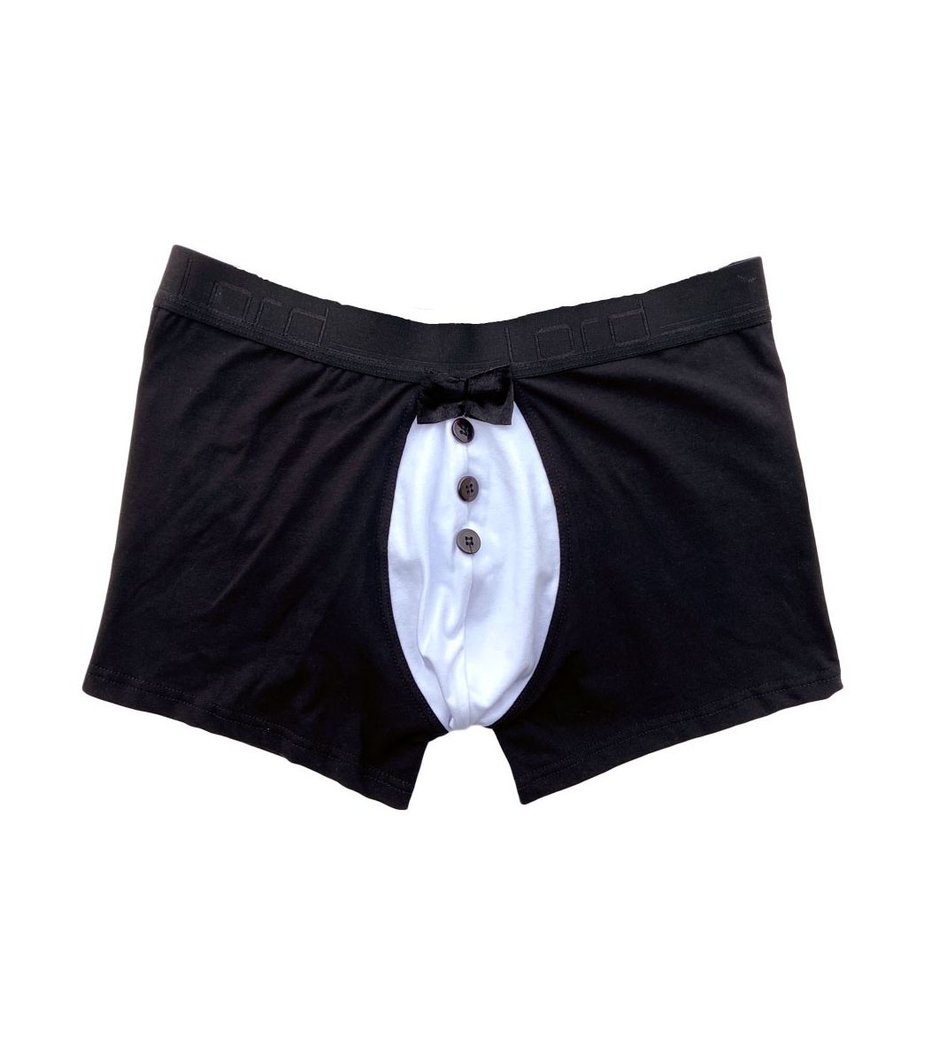 Ανδρικό boxer σμόκιν tuxedo, μαύρο