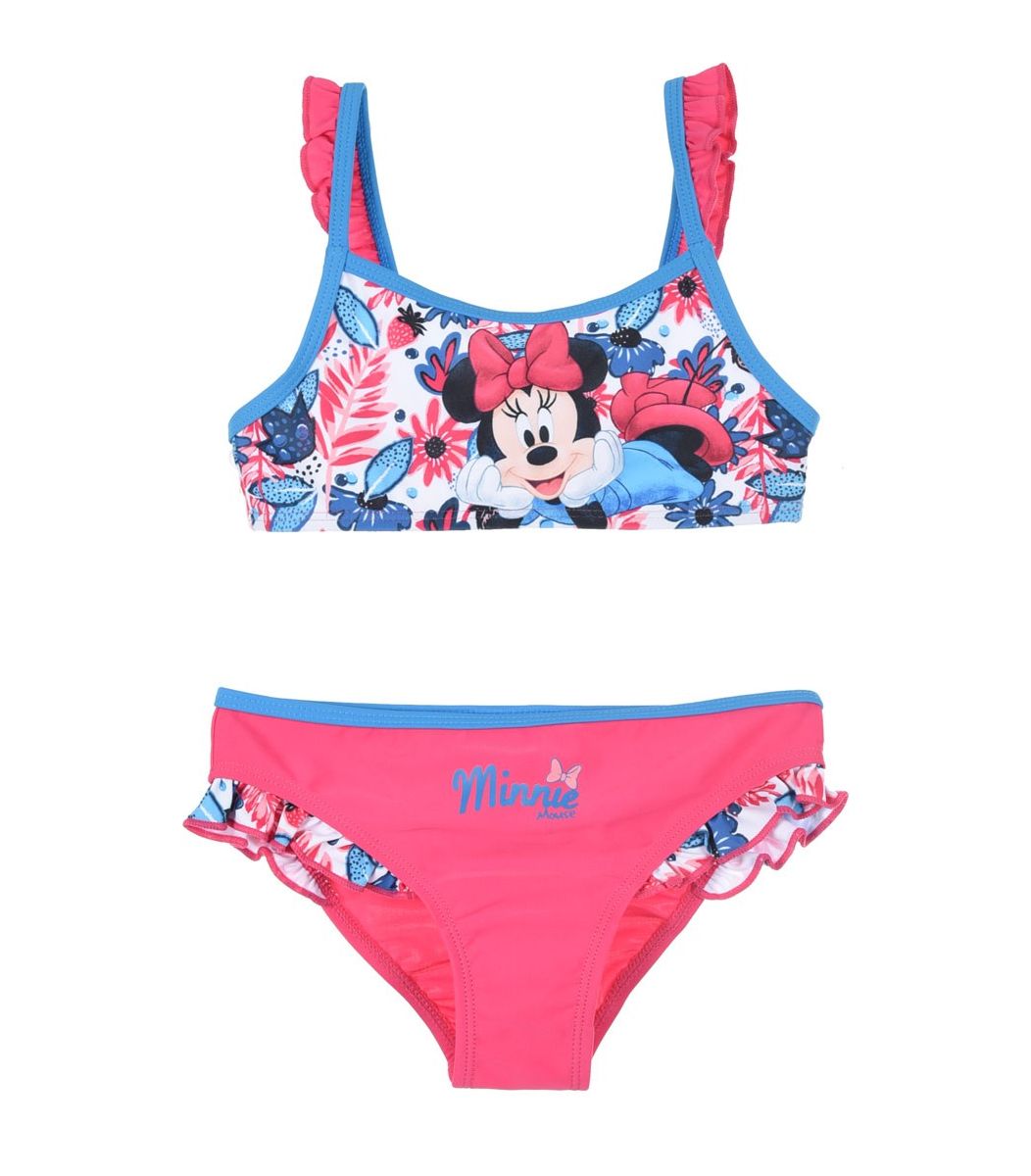 Παιδικό Μαγιό Minnie Mouse flowers, φούξια