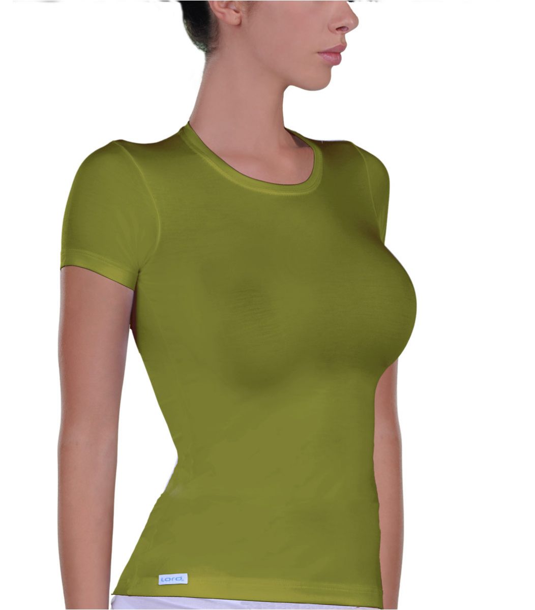 Women elastic T-Shirt, green