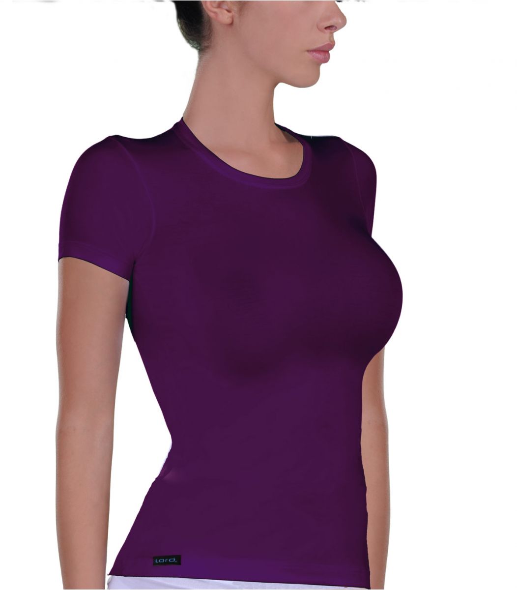 Women elastic T-Shirt, purple