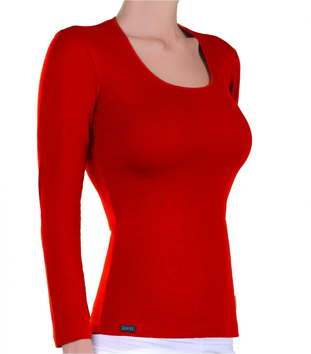  Long Sleeve T-Shirt Lord Lord Women sleeve, neck satin 890-6