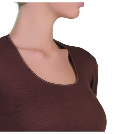  Long Sleeve T-Shirt Lord Lord Women sleeve, neck satin 890-18