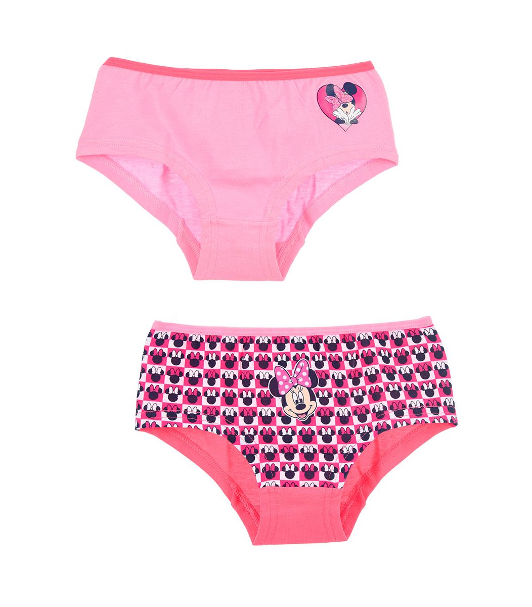 Disney Set 2 girls boxers Minnie Color Pink Size 2yrs old