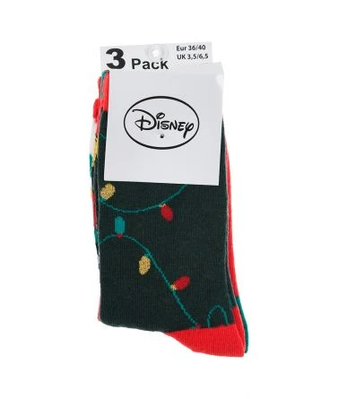 Disney ΣΕΤ 3 Κάλτσες χριστουγεννιάτικες Mickey Mouse Disney - 2