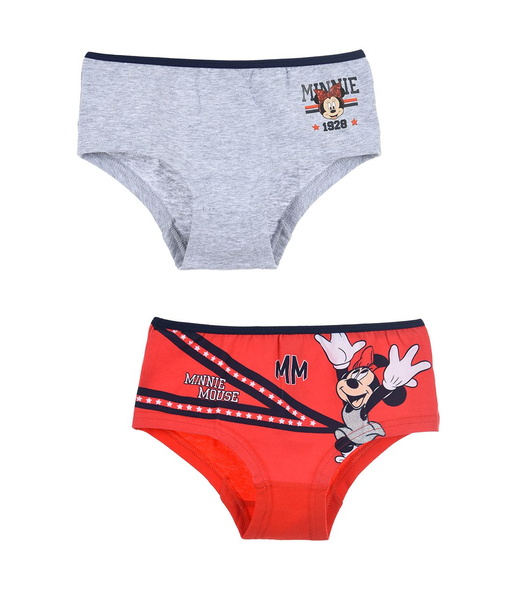 Disney Set 2 παιδικά κυλοτάκια Minnie Mouse, βαμβακερά Sun City - 3