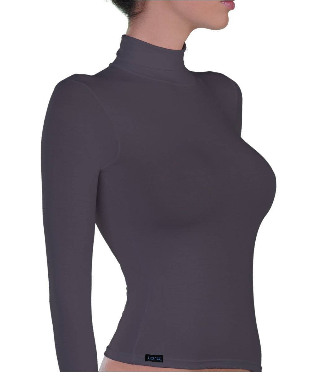 Long Sleeve, Turtle Neck, white